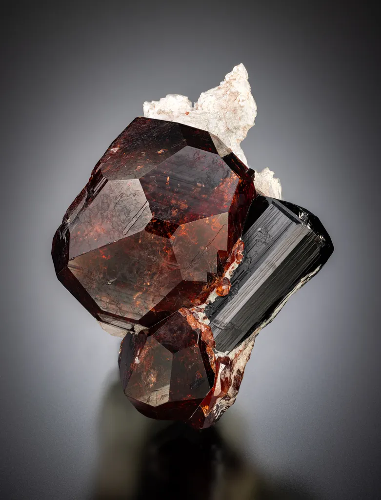 Spessartine Garnet and Schorl image