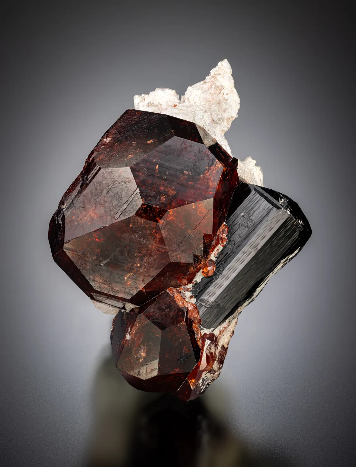 Spessartine Garnet and Schorl - image 1