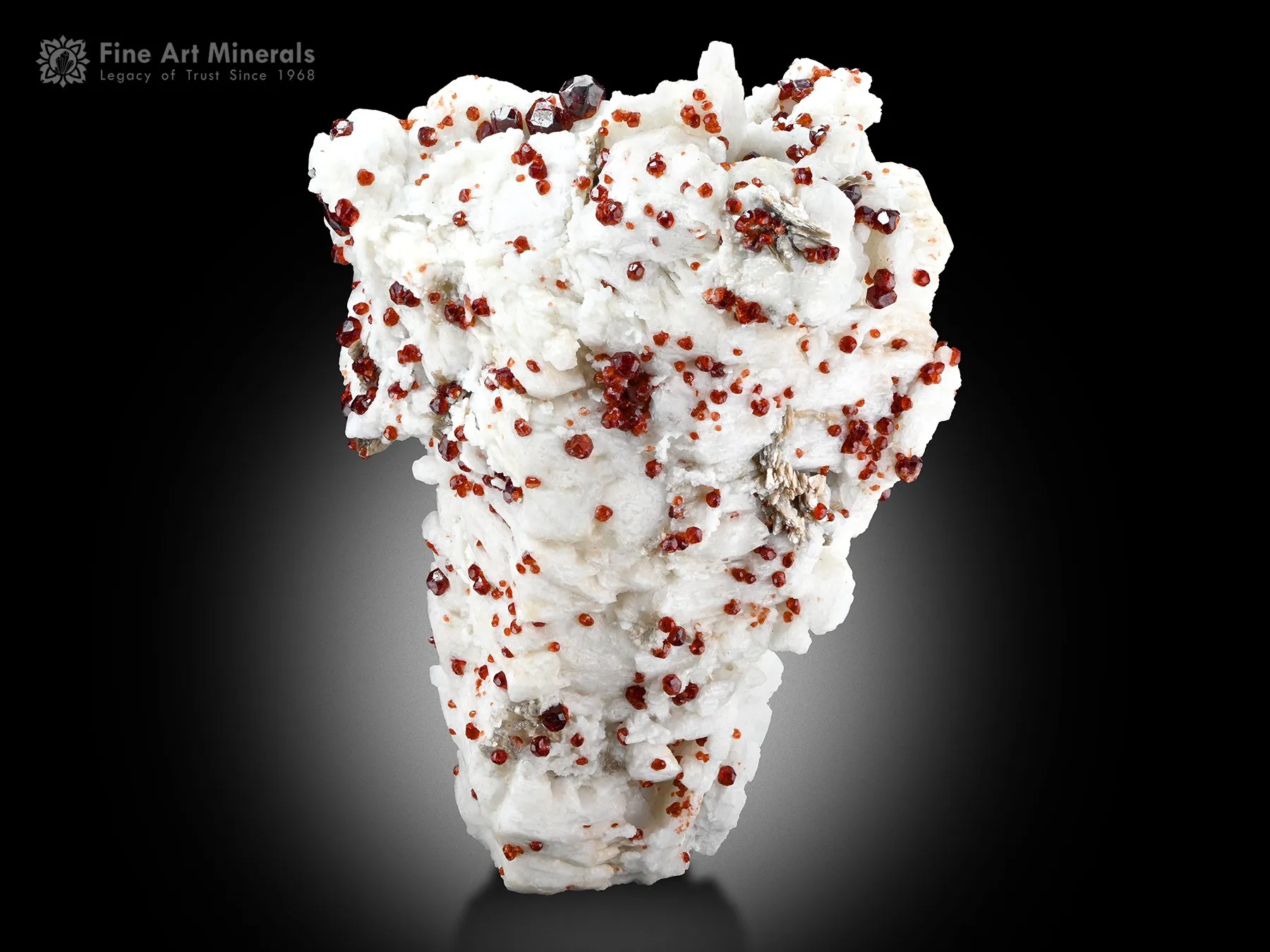 Spessartine Garnet Cluster on Feldspar Matrix from Pakistan - image 1