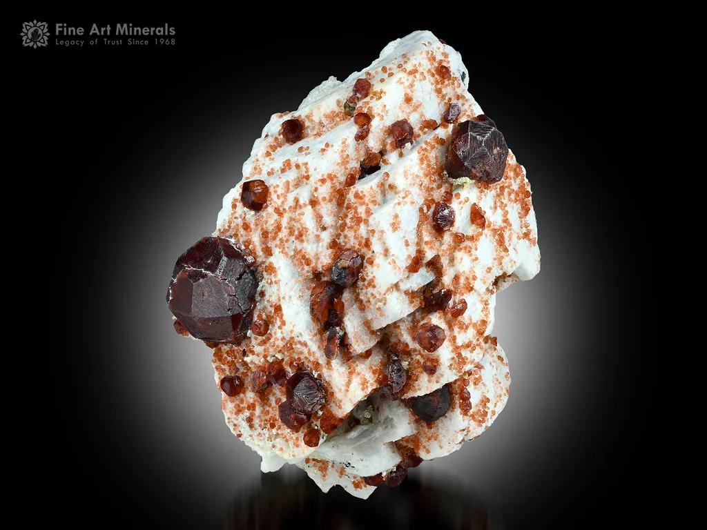 Spessartine Garnet Cluster on Matrix from Pakistan image