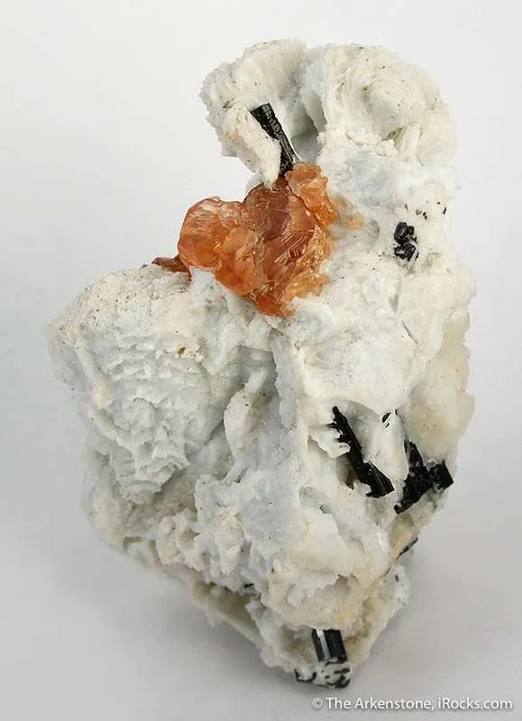 Spessartine Garnet in Albite - image 2