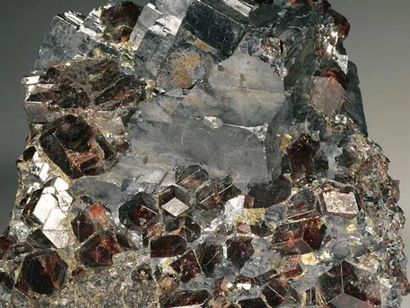 Spessartine Garnet in Galena image