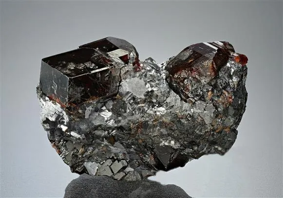 Spessartine Garnet in Galena image