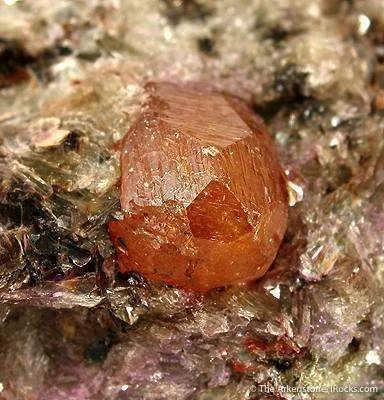 Spessartine Garnet in Mica Schist - image 4