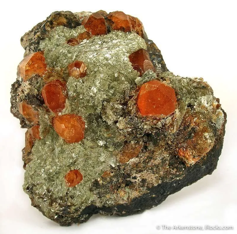 Spessartine Garnet in Mica Schist - image 1