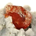 Spessartine Garnet on Albite - image 2
