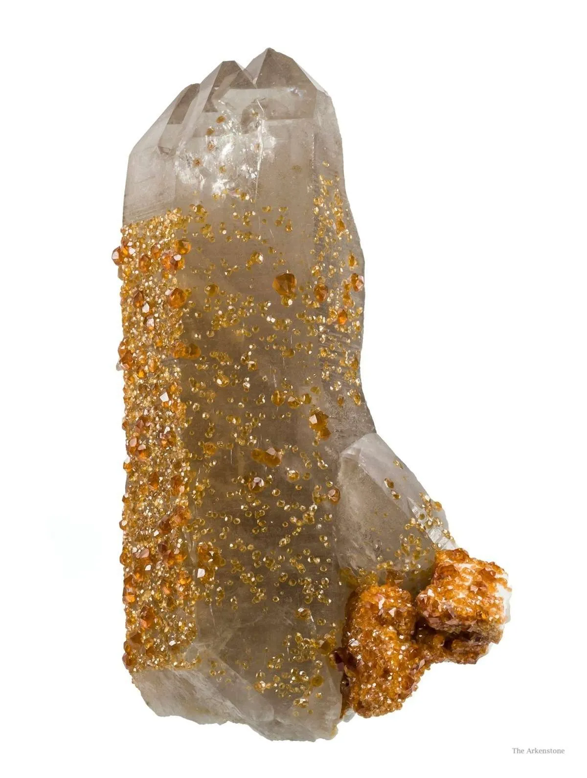 Spessartine Garnet on and Included in Quartz - image 3