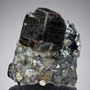 Spessartine Garnet on Galena - image 1