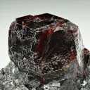 Spessartine Garnet on Galena - image 1