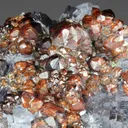 Spessartine Garnet on Galena - image 1