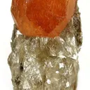 Spessartine Garnet on Muscovite - image 1