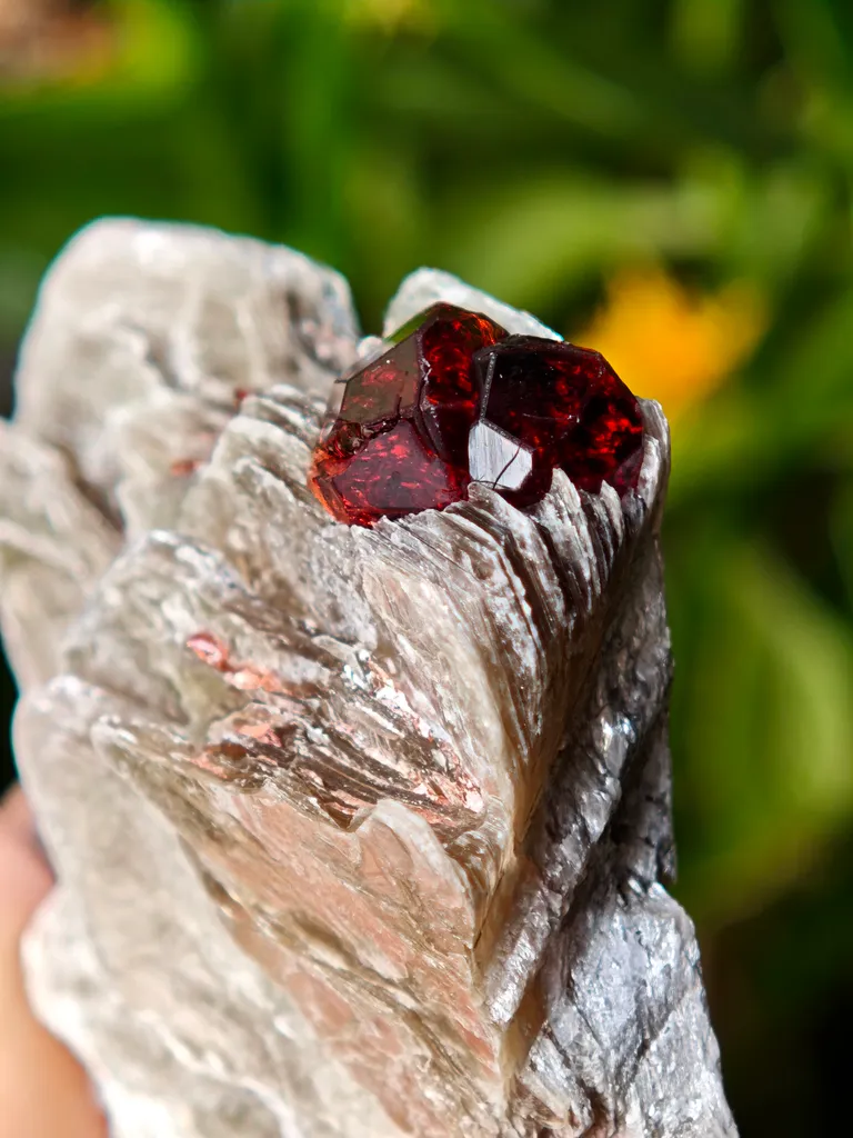 Spessartine Garnet on Muscovite from Skardu, Pakistan - image 5