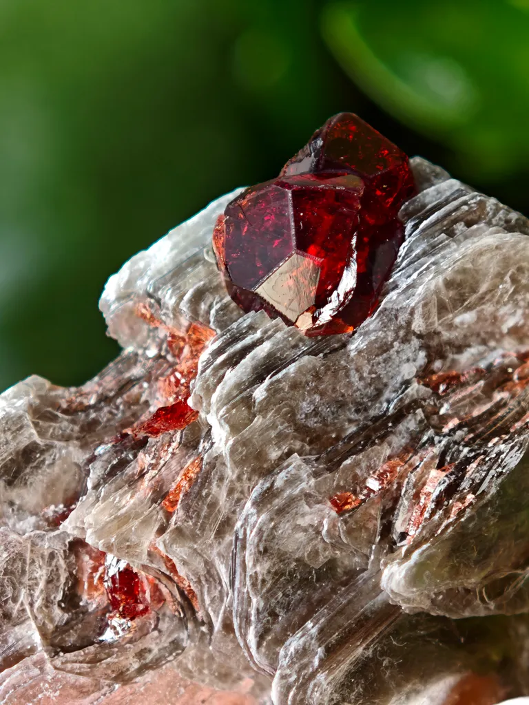 Spessartine Garnet on Muscovite from Skardu, Pakistan - image 7
