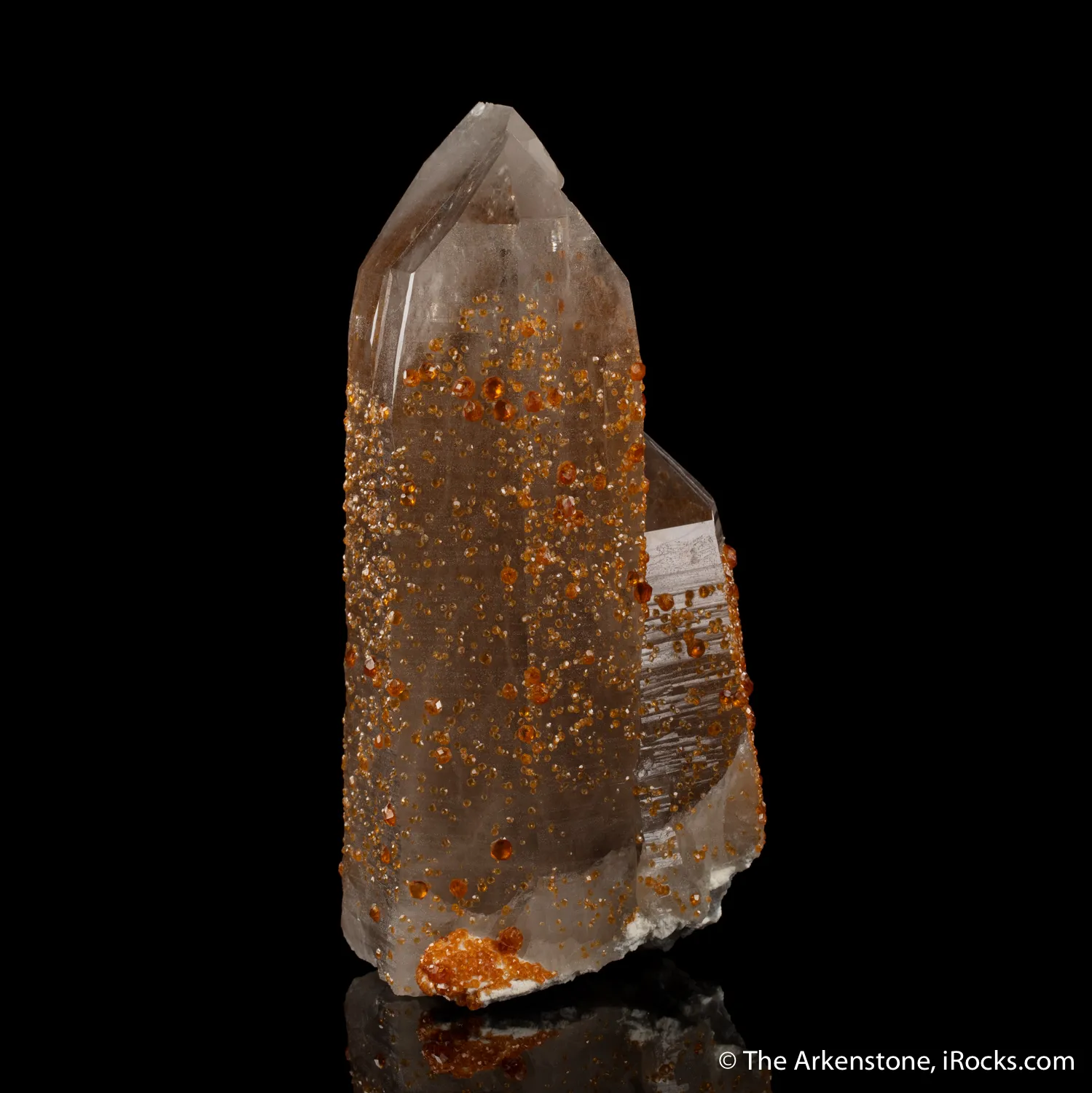 Spessartine Garnet on Quartz - image 5