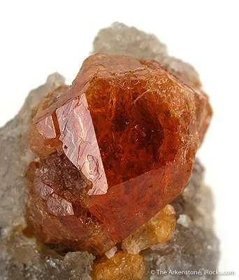 Spessartine Garnet on Quartz - image 2