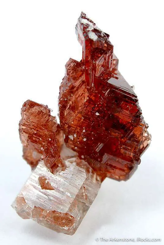 Spessartine Garnet on Quartz image