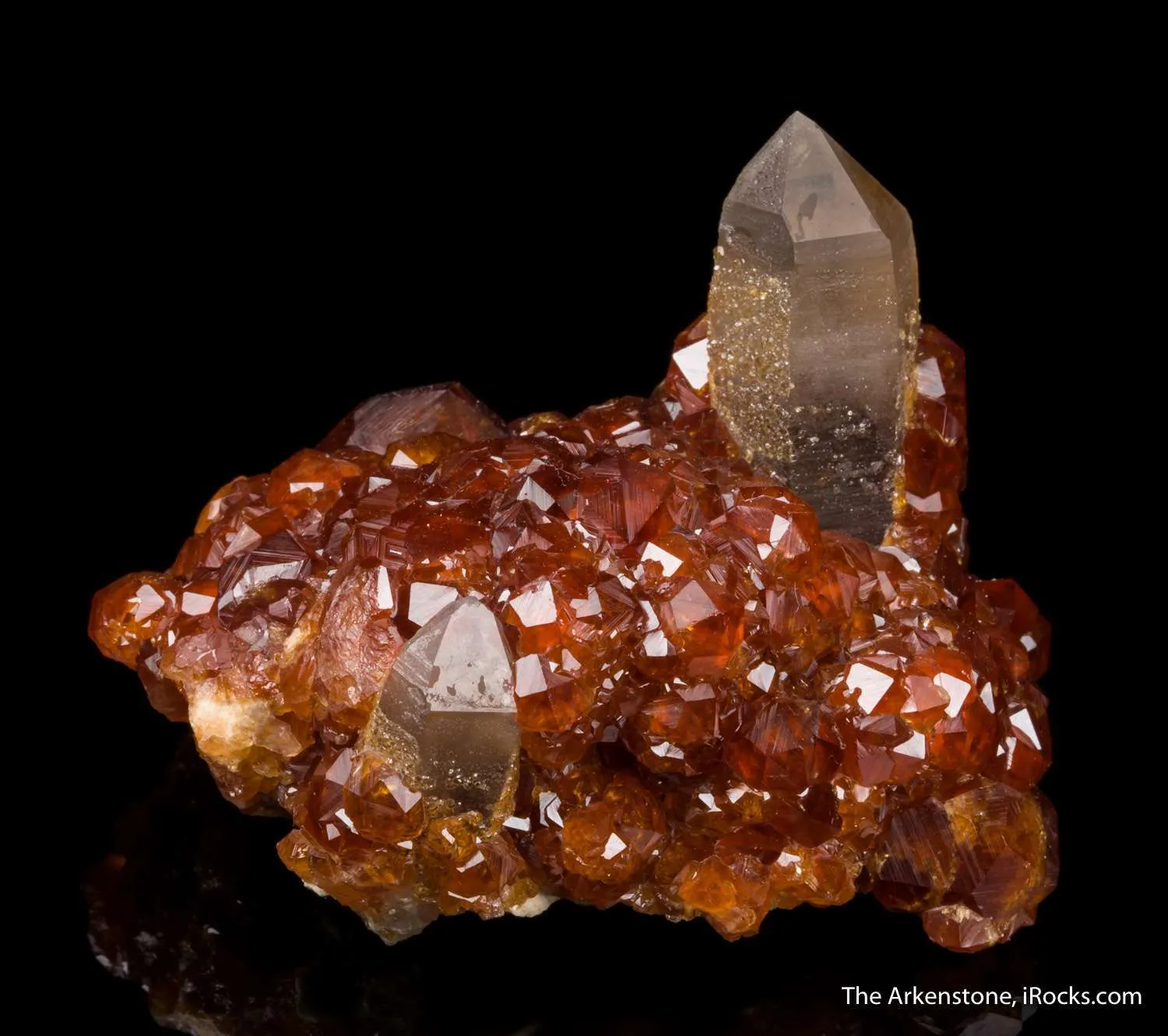 Spessartine Garnet on Quartz - image 4