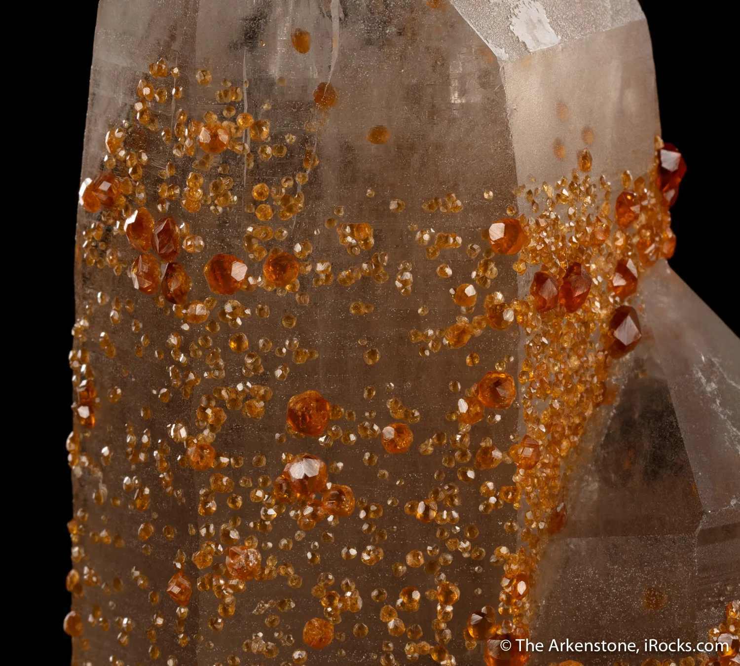 Spessartine Garnet on Quartz - image 4