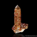 Spessartine Garnet on Smoky Quartz - image 4