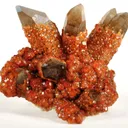 Spessartine Garnet on Smoky Quartz - image 2