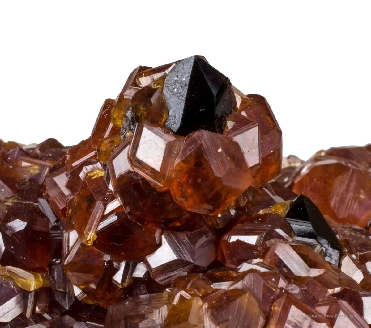Spessartine Garnet on Smoky Quartz - image 6
