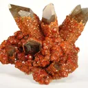 Spessartine Garnet on Smoky Quartz - image 1