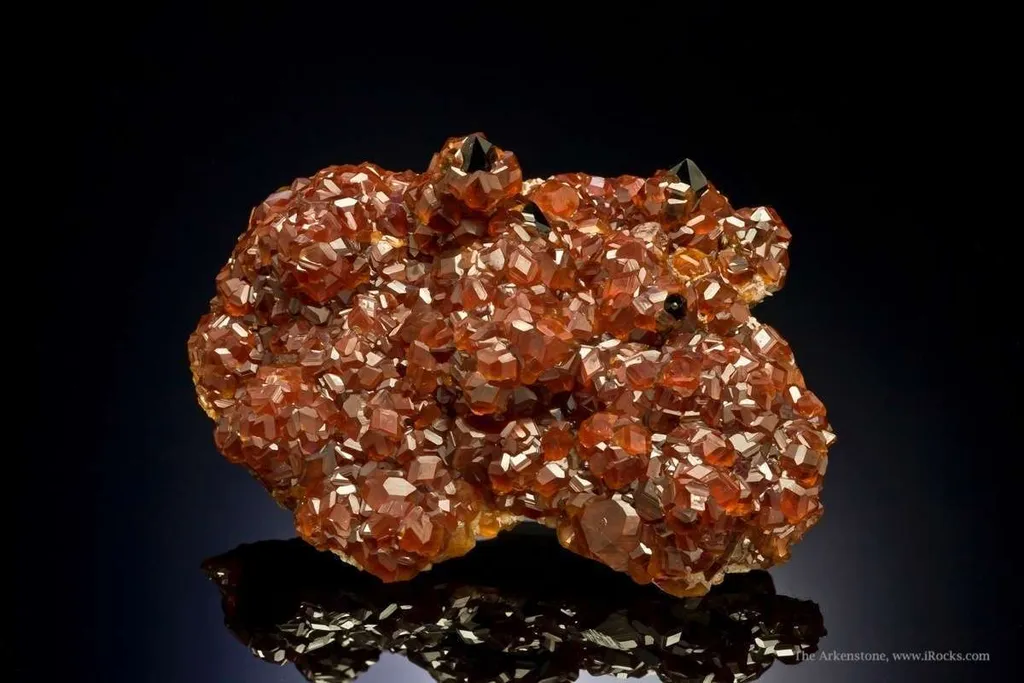 Spessartine Garnet on Smoky Quartz - image 2