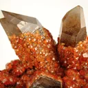 Spessartine Garnet on Smoky Quartz - image 4