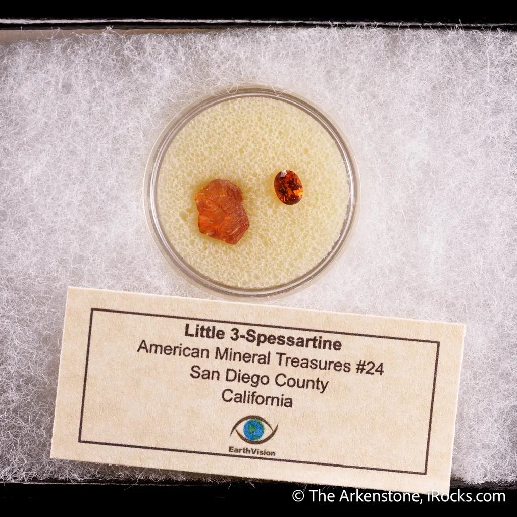 Spessartine Garnet (Rough & Cut set) - image 5
