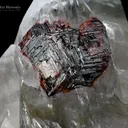 Spessartine Garnet with Aquamarine and Quartz on Feldspar - image 2