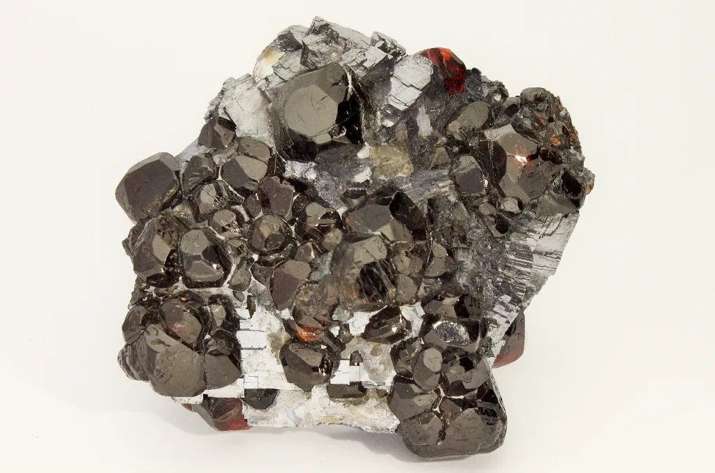 Spessartine Garnet with Galena image