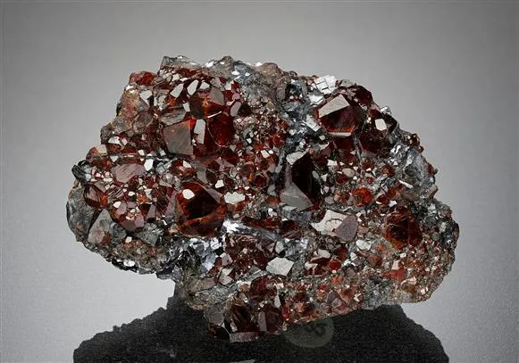 Spessartine Garnet with Galena - image 1