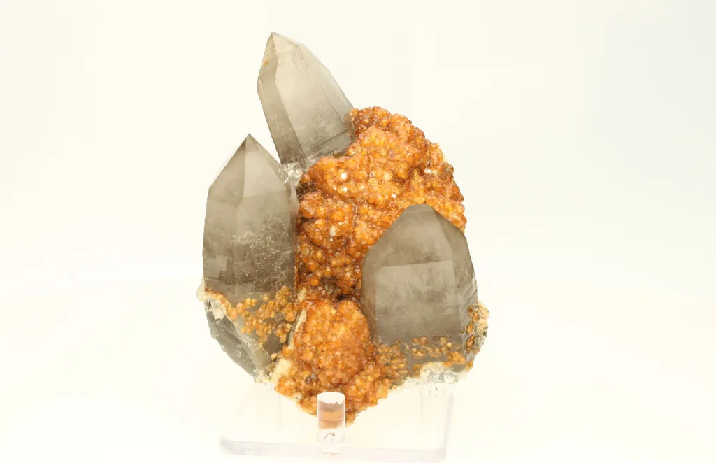 Spessartine Garnet with Quartz image