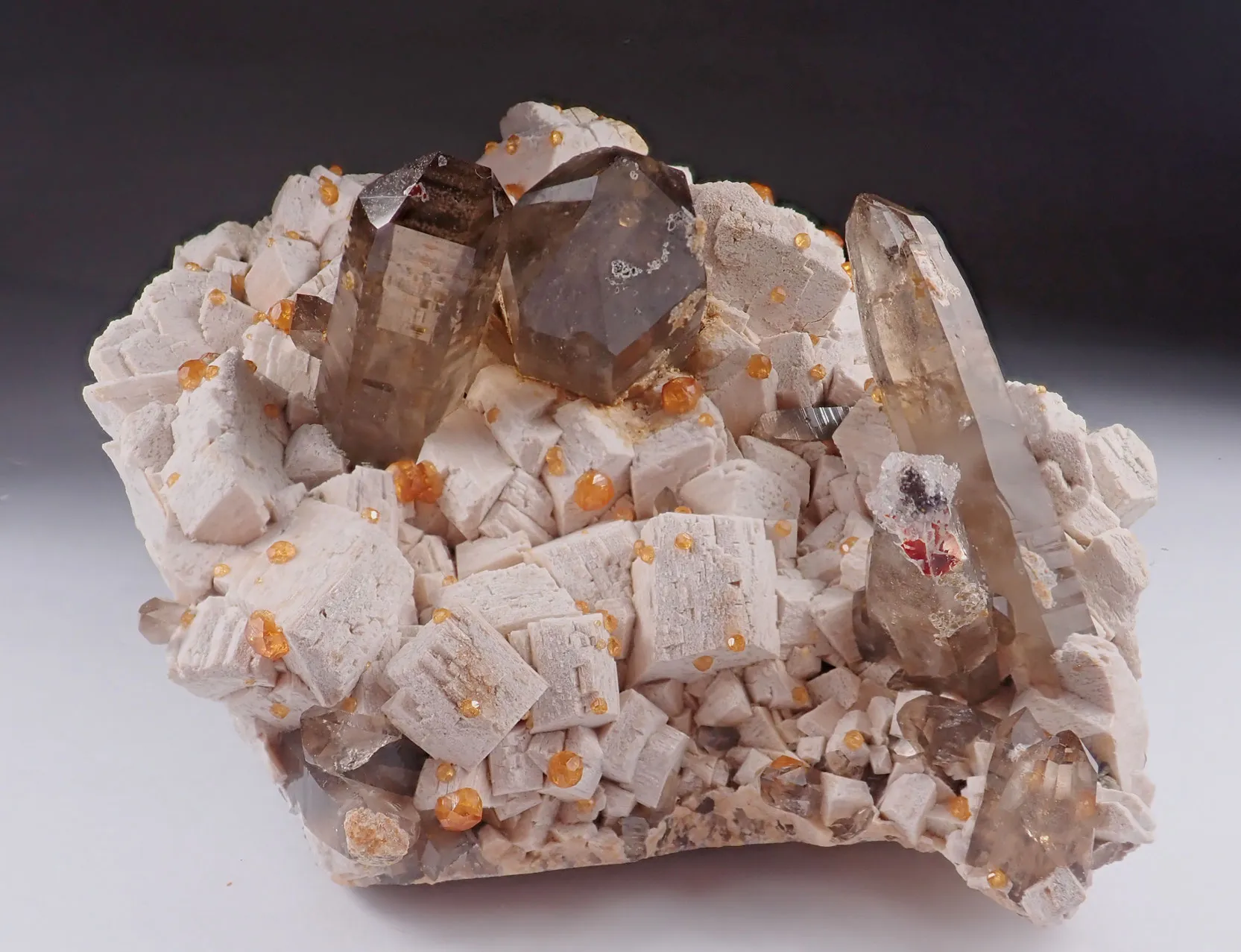 Spessartine Garnet with Quartz - image 4