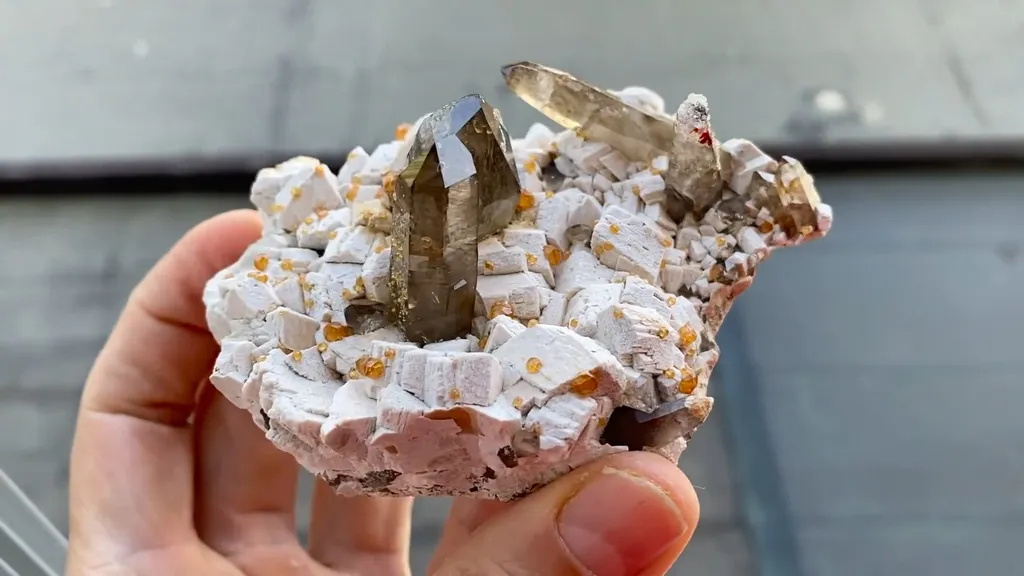 Spessartine Garnet with Quartz - image 7