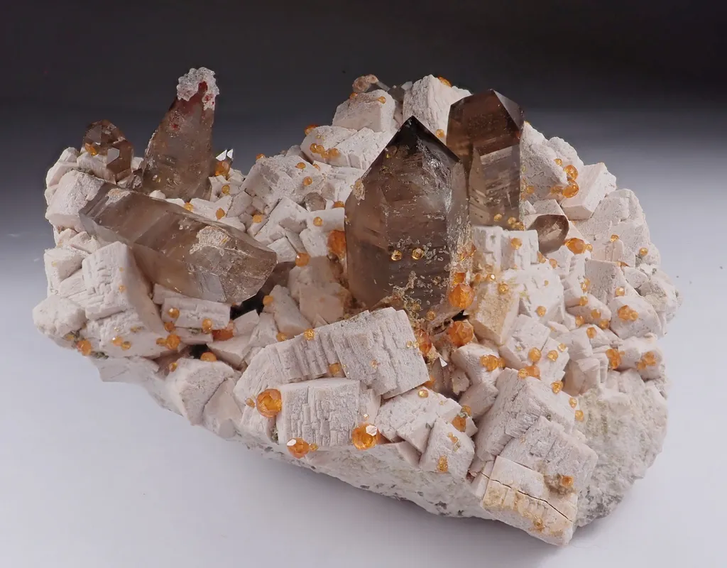 Spessartine Garnet with Quartz image