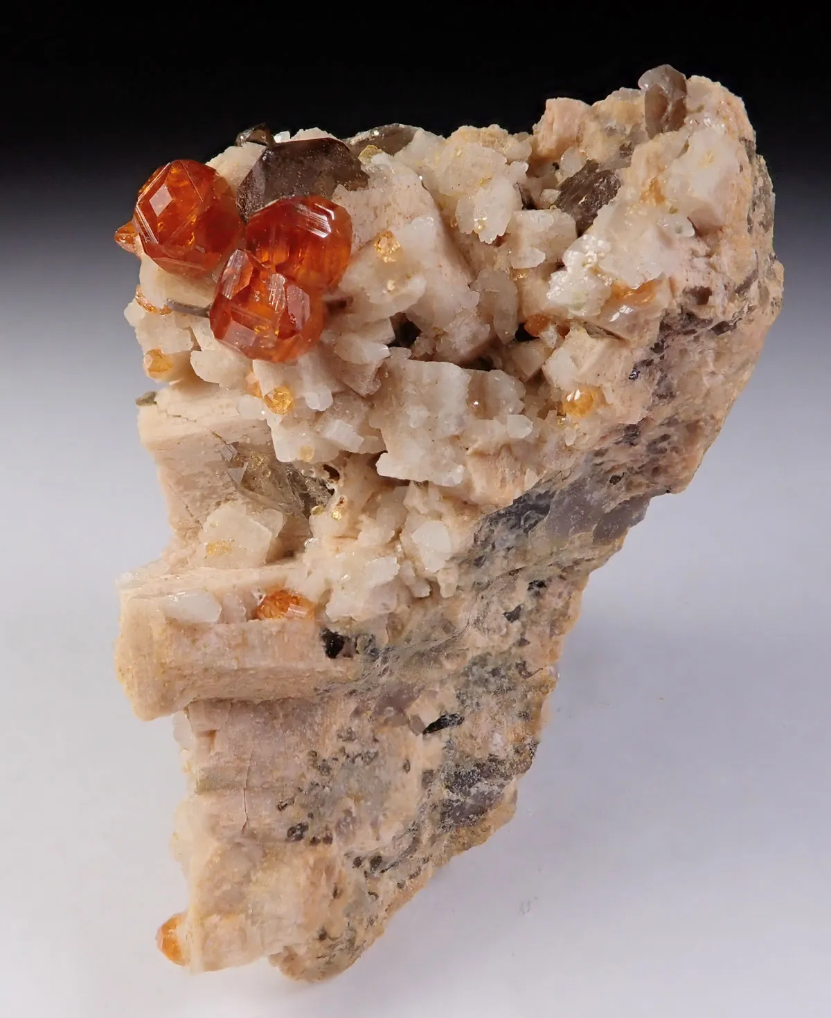 Spessartine Garnet with Quartz and Feldspar - image 1