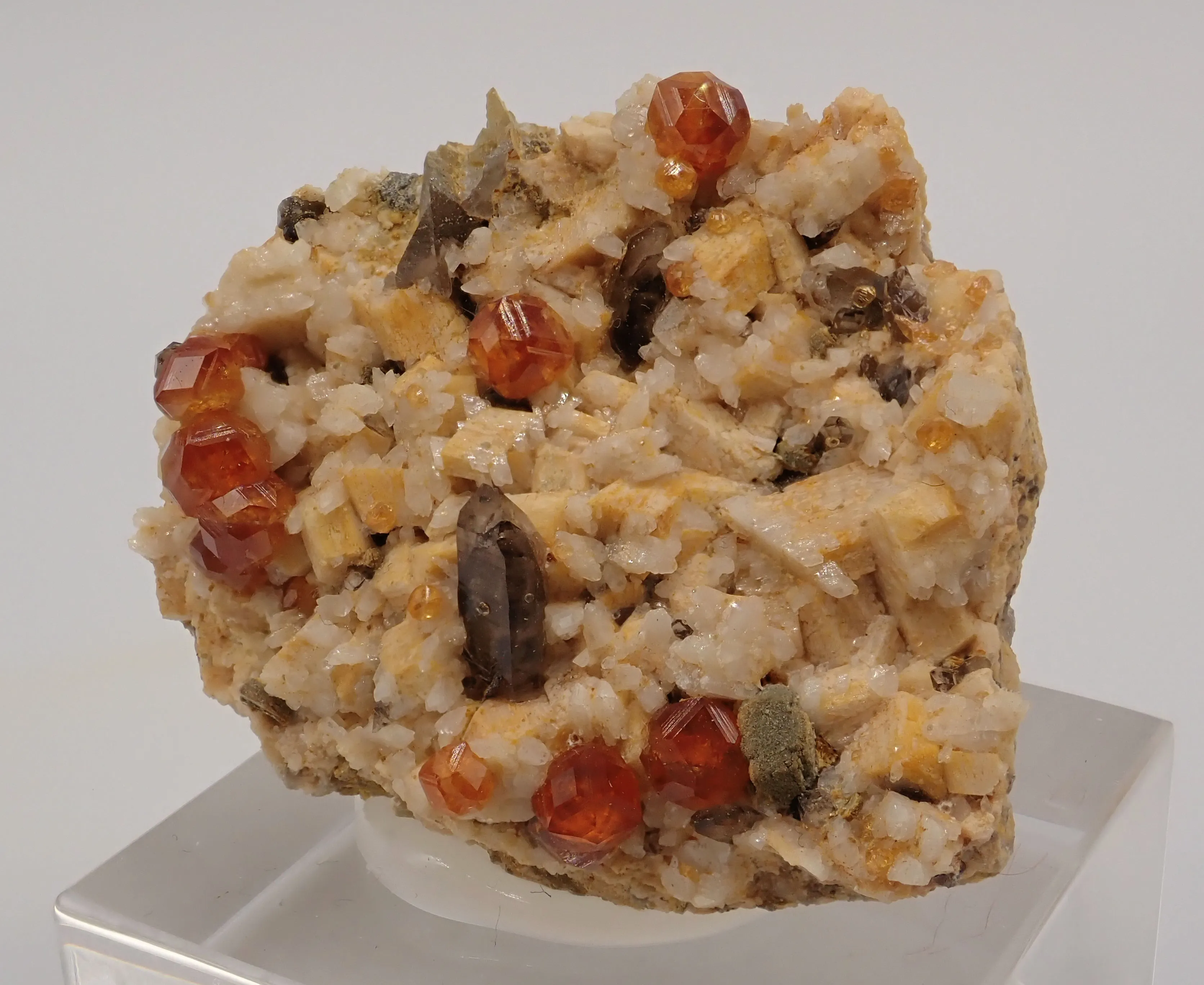 Spessartine Garnet with Quartz and Feldspar - image 4