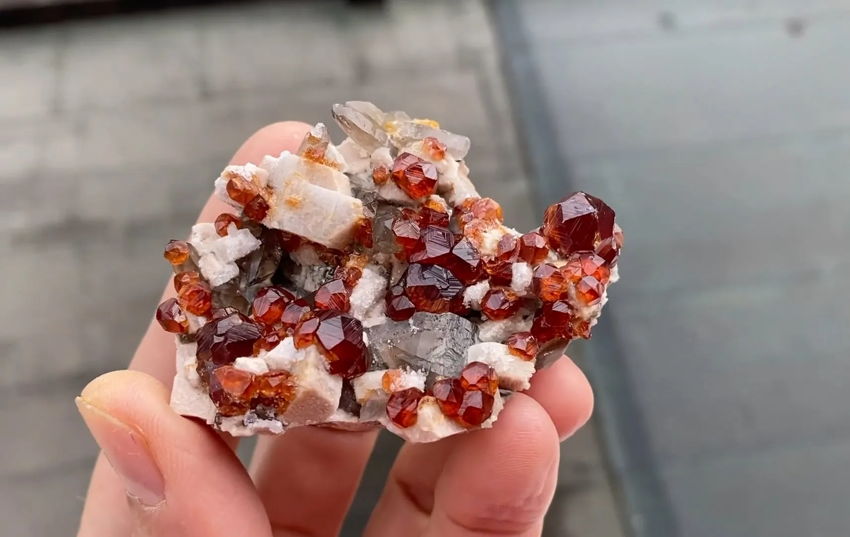 Spessartine Garnet with Quartz and Feldspar - image 7