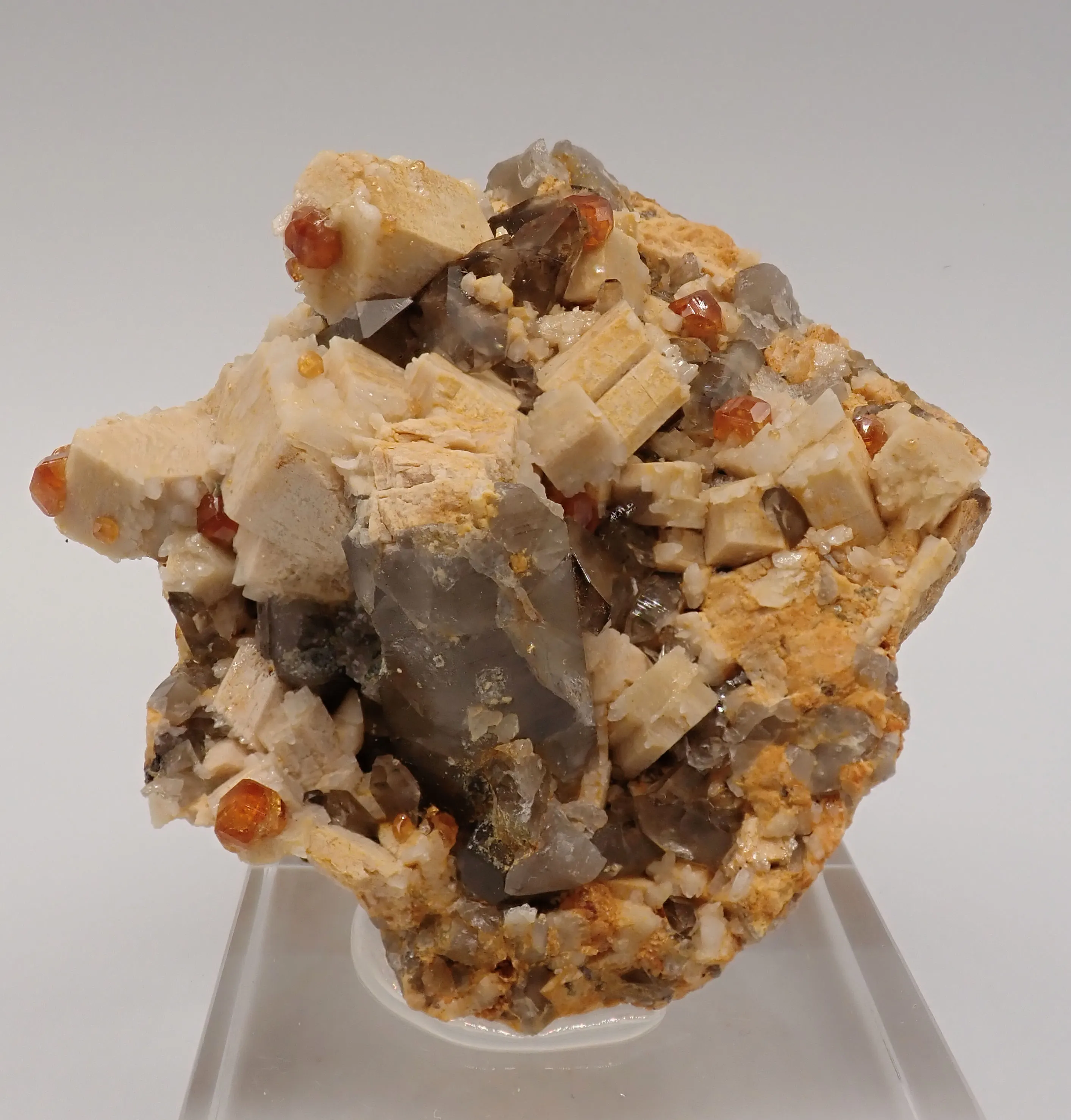 Spessartine Garnet with Quartz and Feldspar - image 2