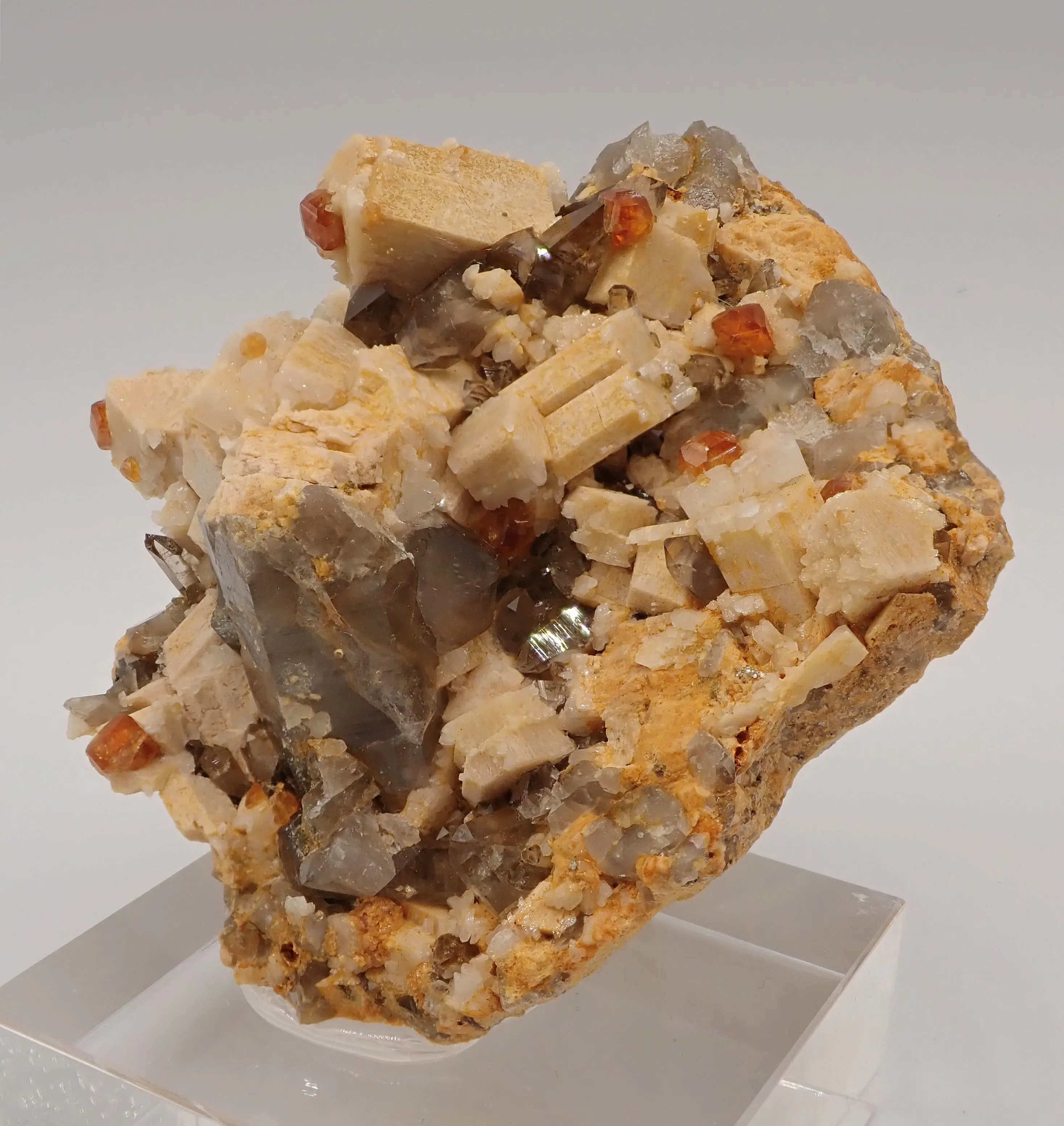Spessartine Garnet with Quartz and Feldspar - image 4