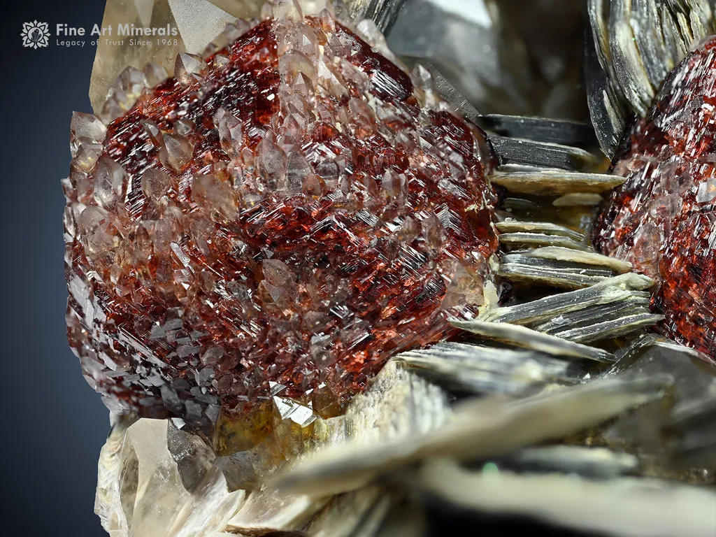 Spessartine Garnet with Quartz and Muscovite from Shengus Pakistan - image 2