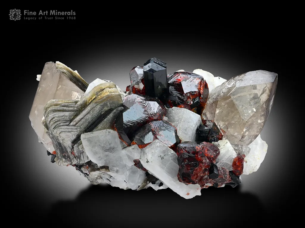 Spessartine Garnet with Quartz from Pakistan - image 2