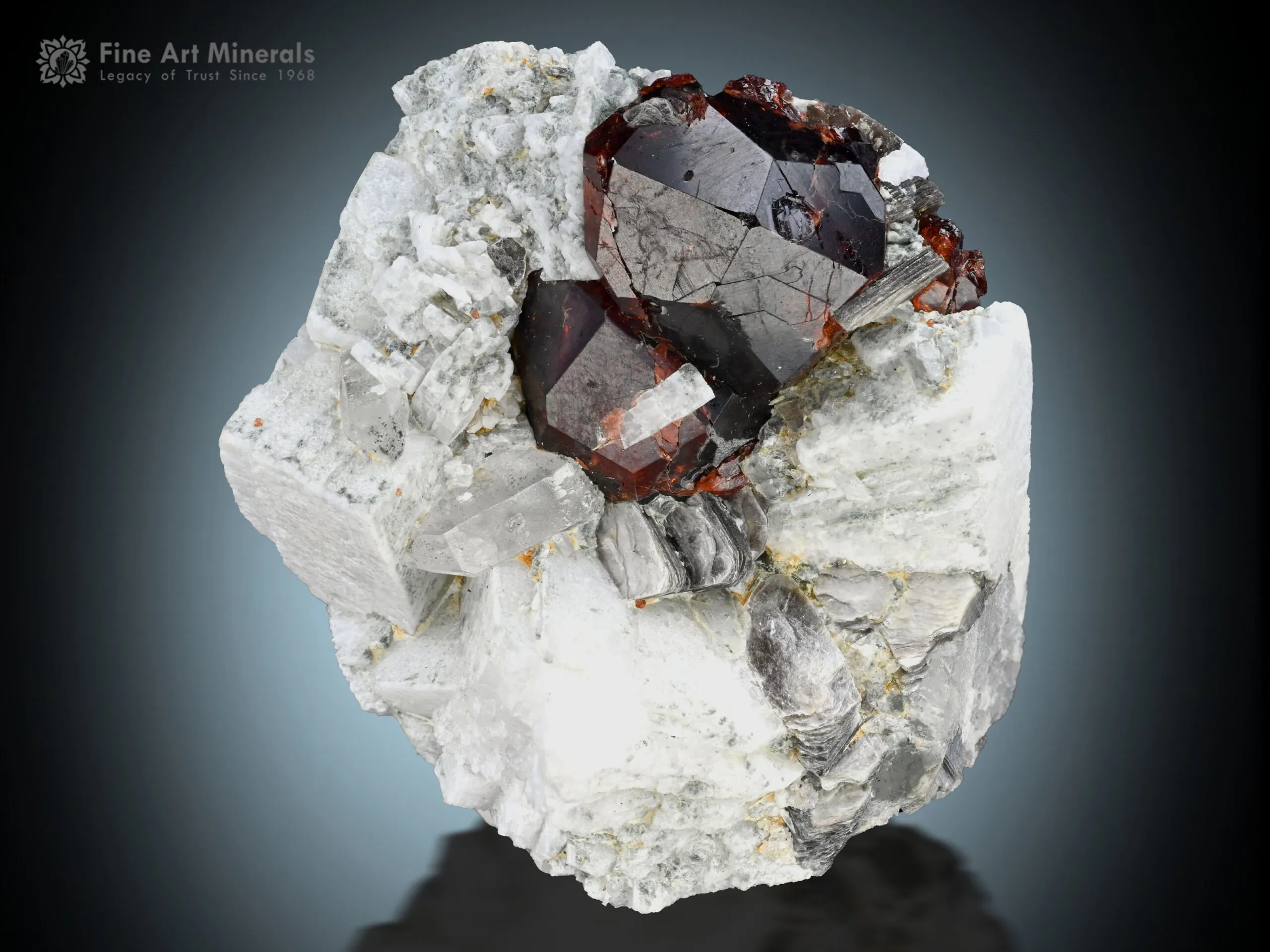 Spessartine Garnet with Quartz on Matrix from Skardu Pakistan - image 2