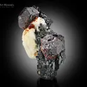 Spessartine Garnet with Vesuvianite and Albite from Pakistan - image 1