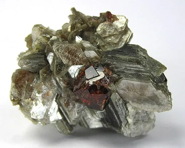 Spessartine, Muscovite image