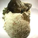 Spessartine on Albite With Smoky Quartz - image 4