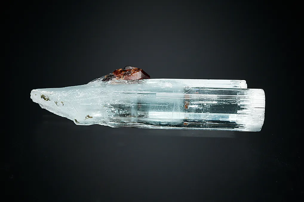 Spessartine on Beryl var. Aquamarine - image 3
