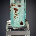 Spessartine on Beryl var. Aquamarine - image 3