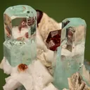 Spessartine on Beryl var. Aquamarine - image 2